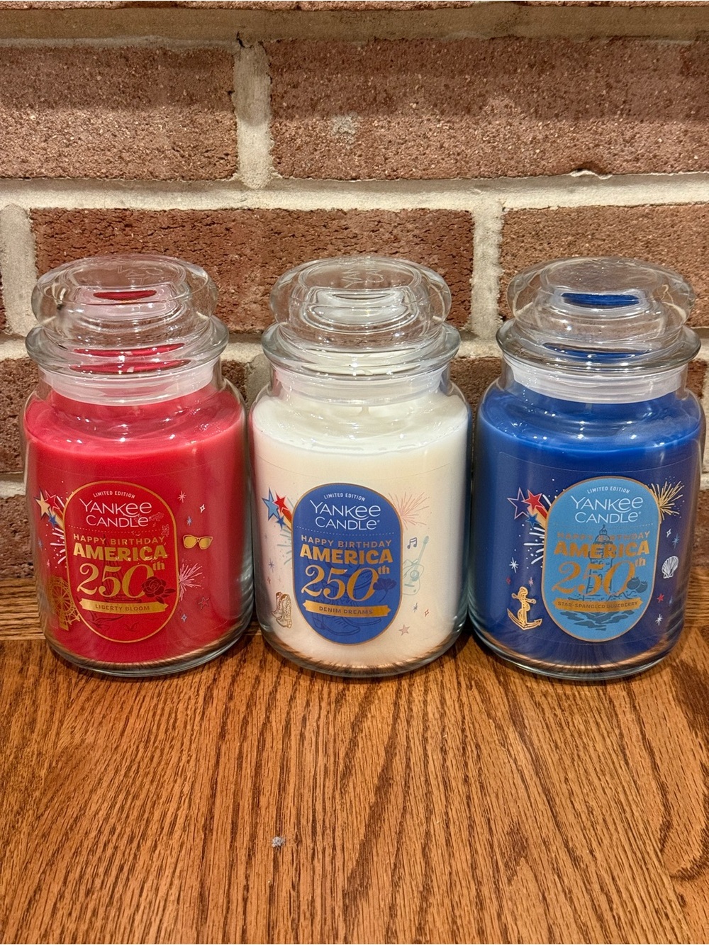 3 Yankee Candle Happy Birthday America 250th Anniversary Candle Limited Edition